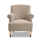 Eloise 30 Transitional Velvet Pleated Sock Arm Accent Chair