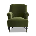 Eloise 30 Transitional Velvet Pleated Sock Arm Accent Chair