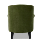 Eloise 30 Transitional Velvet Pleated Sock Arm Accent Chair