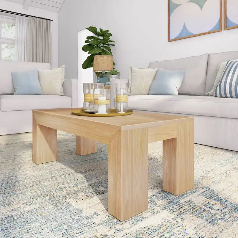Plank and Beam Modern Rectangular Coffee Table - 40 x 20