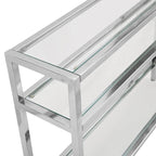 Carolina Living Chrysalis 3 Tier Glass Top Console Table - Gold