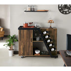 Tern Modern 6-shelf Mobile Wine Cabinet