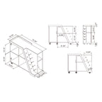 Tern Modern 6-shelf Mobile Wine Cabinet