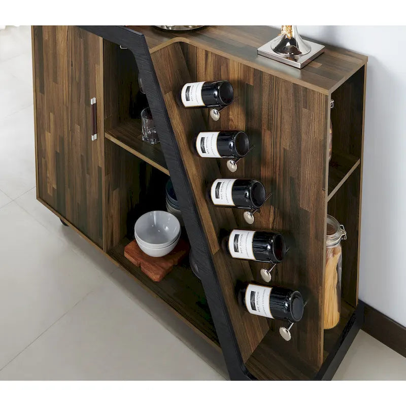 Tern Modern 6-shelf Mobile Wine Cabinet