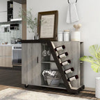 Tern Modern 6-shelf Mobile Wine Cabinet