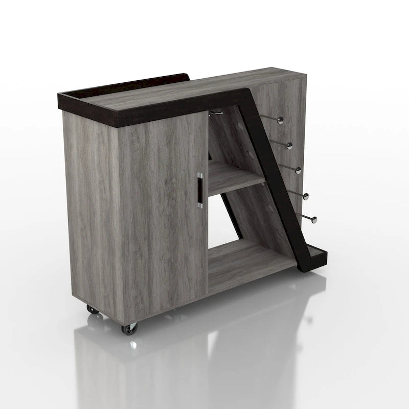 Tern Modern 6-shelf Mobile Wine Cabinet