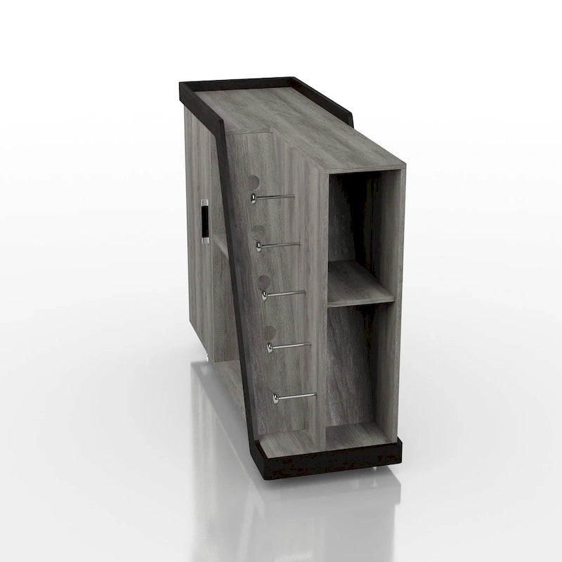 Tern Modern 6-shelf Mobile Wine Cabinet