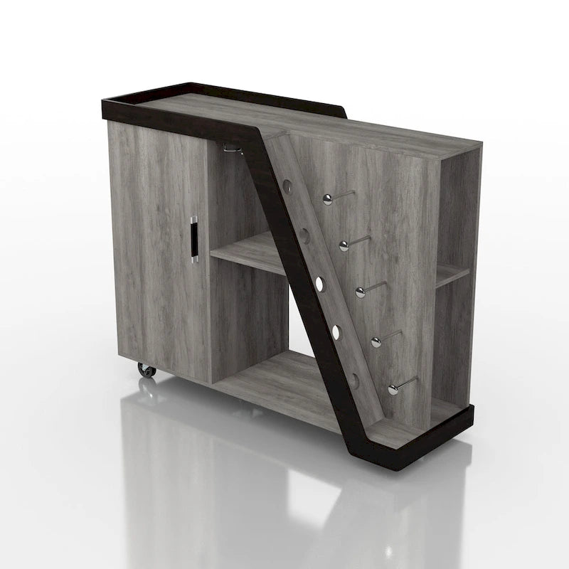 Tern Modern 6-shelf Mobile Wine Cabinet