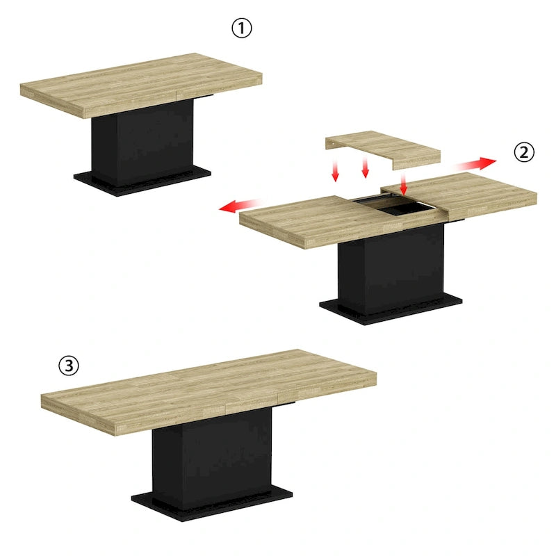 78.7W Extendable Table Dining Table Meeting Table Working Station