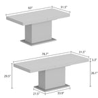 78.7W Extendable Table Dining Table Meeting Table Working Station
