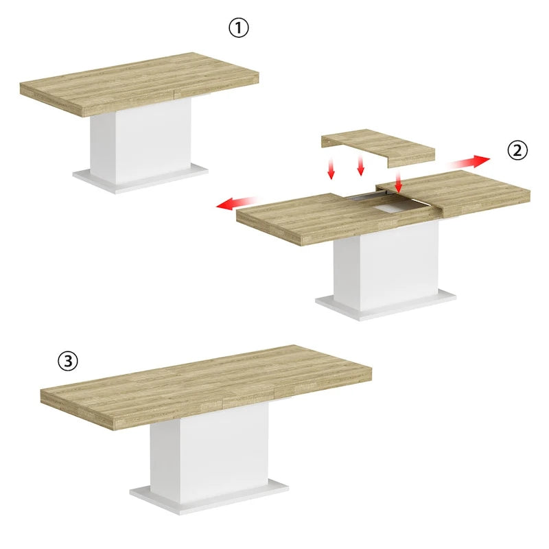 78.7W Extendable Table Dining Table Meeting Table Working Station