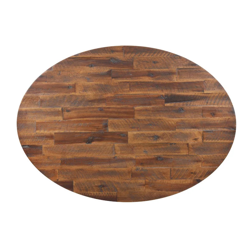 Raffles 44 Wood Oval Cocktail Table