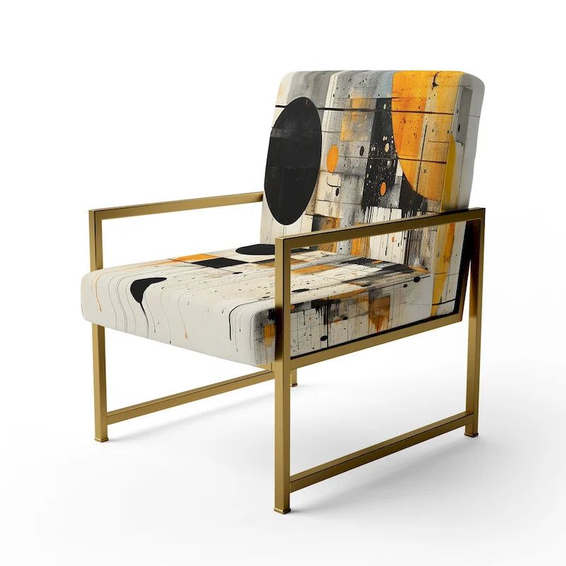 Geometric Abstraction III Upholstered Abstract Shapes Accent Chair and Modern & Contemporary Arm Chair