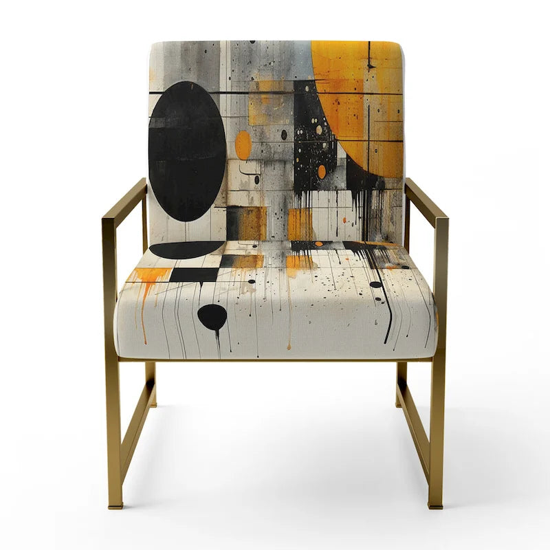 Geometric Abstraction III Upholstered Abstract Shapes Accent Chair and Modern & Contemporary Arm Chair