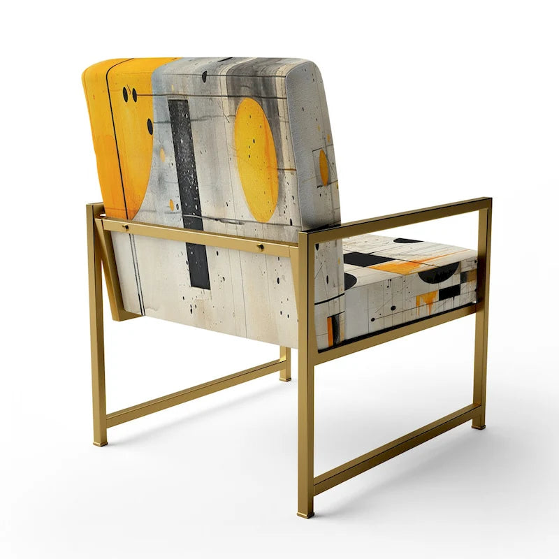 Geometric Abstraction III Upholstered Abstract Shapes Accent Chair and Modern & Contemporary Arm Chair