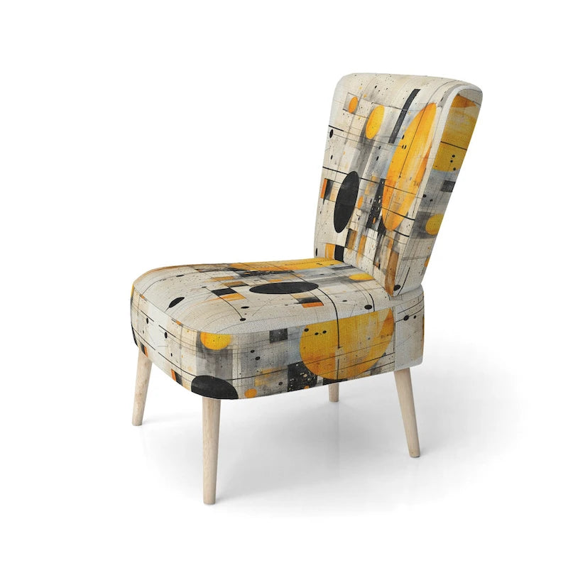 Geometric Abstraction III Upholstered Abstract Shapes Accent Chair and Modern & Contemporary Arm Chair