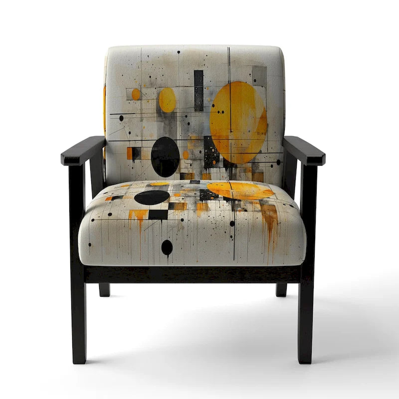 Geometric Abstraction III Upholstered Abstract Shapes Accent Chair and Modern & Contemporary Arm Chair