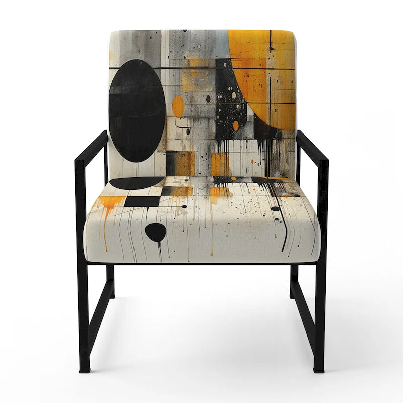 Geometric Abstraction III Upholstered Abstract Shapes Accent Chair and Modern & Contemporary Arm Chair