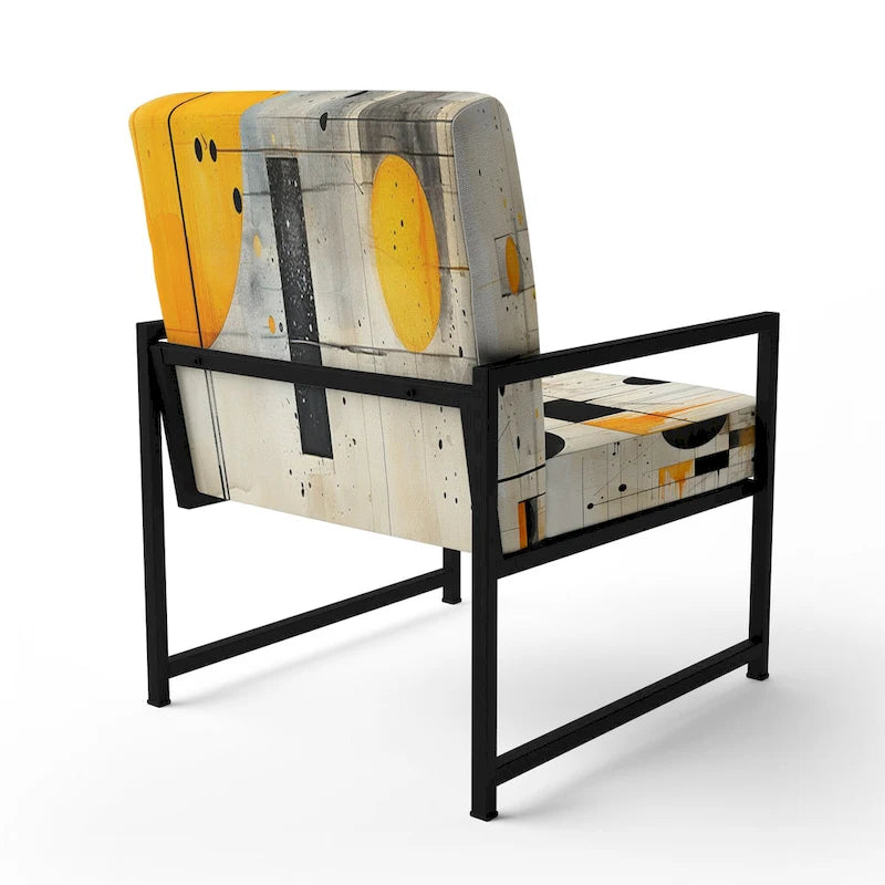 Geometric Abstraction III Upholstered Abstract Shapes Accent Chair and Modern & Contemporary Arm Chair