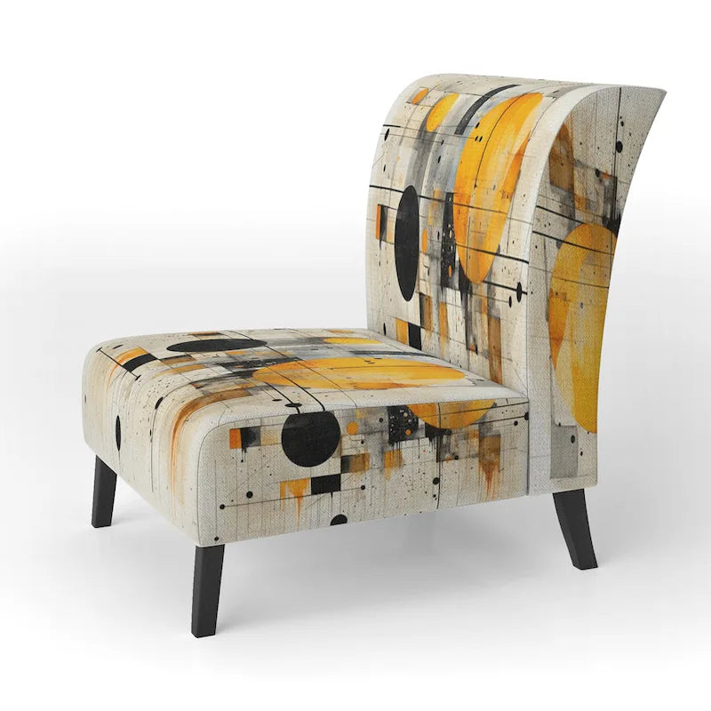 Geometric Abstraction III Upholstered Abstract Shapes Accent Chair and Modern & Contemporary Arm Chair