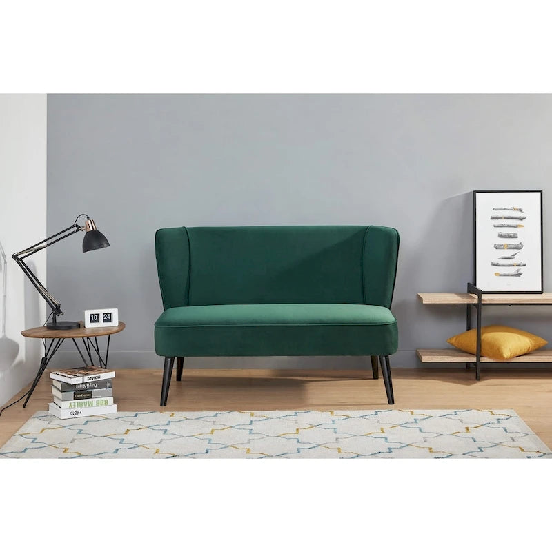 Porch & Den Brooklawn Wingback Mid-century Loveseat
