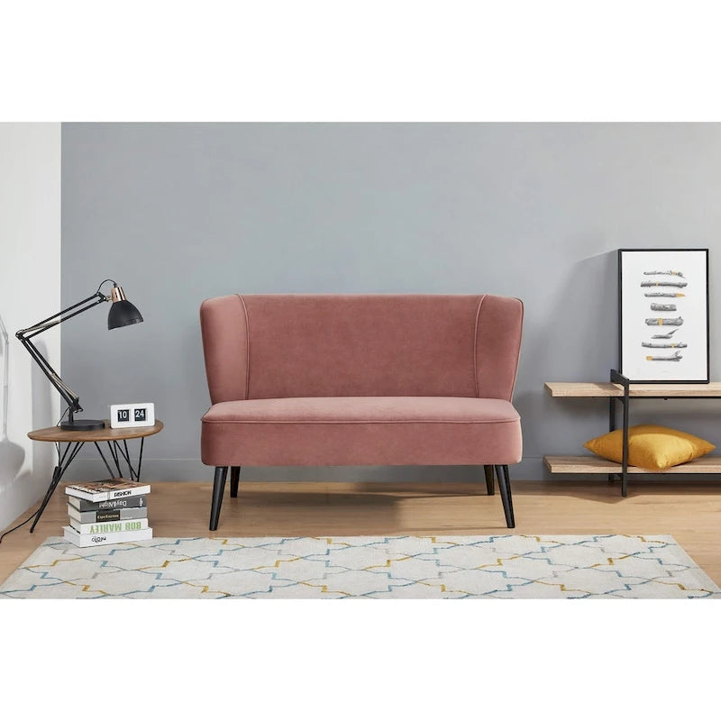 Porch & Den Brooklawn Wingback Mid-century Loveseat