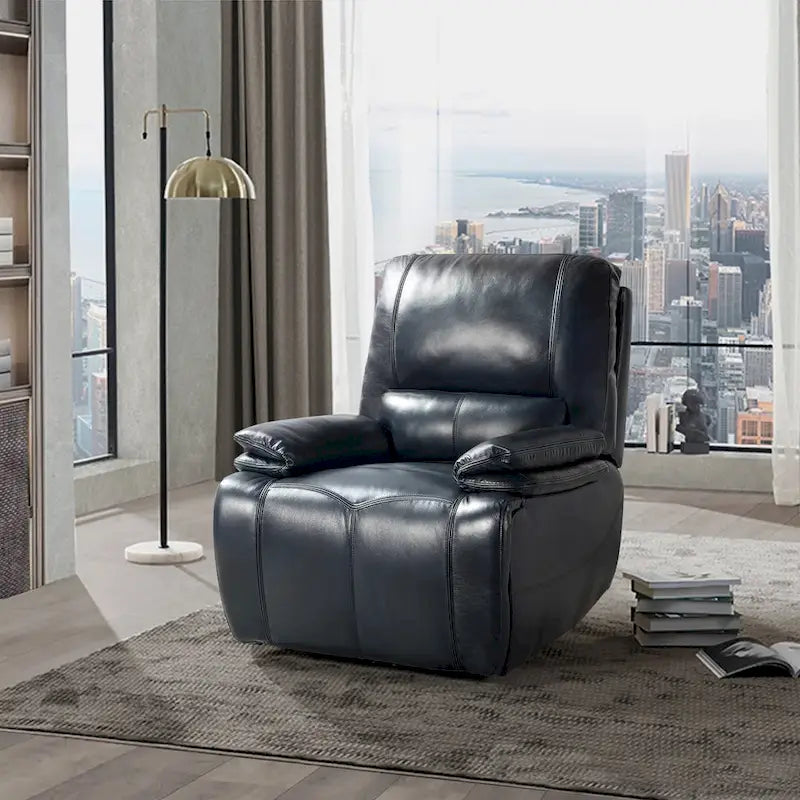 Mercedes Genuine Leather Power Recliner with Cushion Padded