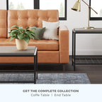 Ruby Wood and Metal Coffee and End Tables