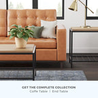 Ruby Wood and Metal Coffee and End Tables
