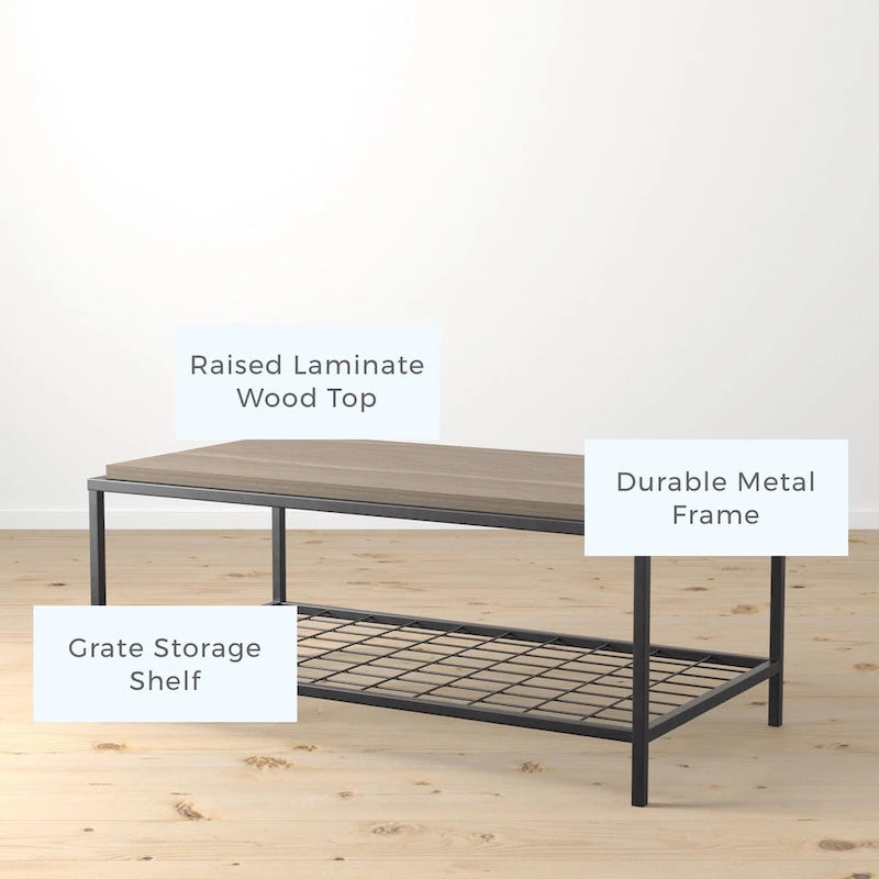 Ruby Wood and Metal Coffee and End Tables