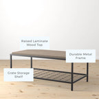 Ruby Wood and Metal Coffee and End Tables