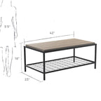 Ruby Wood and Metal Coffee and End Tables