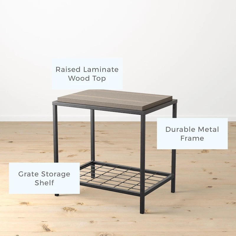 Ruby Wood and Metal Coffee and End Tables