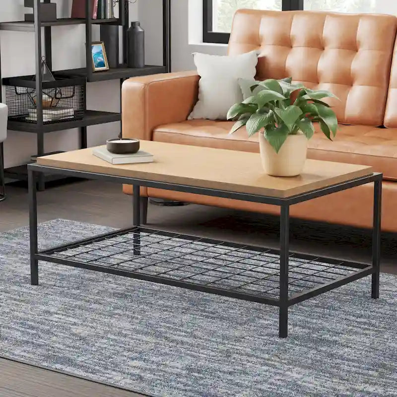 Ruby Wood and Metal Coffee and End Tables