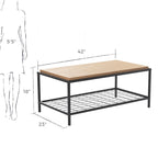 Ruby Wood and Metal Coffee and End Tables