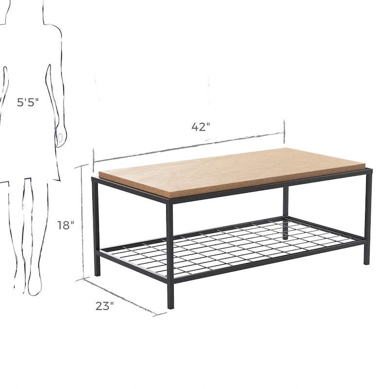 Ruby Wood and Metal Coffee and End Tables