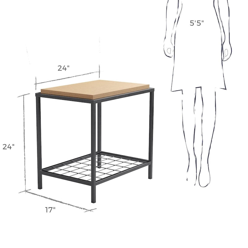 Ruby Wood and Metal Coffee and End Tables