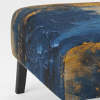 Blue and Yellow Intuitive Expressions I Upholstered Abstract Accent Chair and Modern & Contemporary Arm Chair