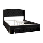 Tufted Upholstered Storage Panel Bed