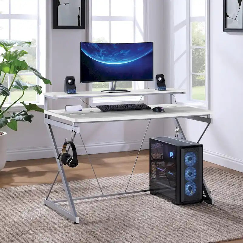 Emulator Battlestation Gaming Desk with RGB LED Lights