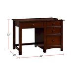 Wooden Desk with Four Drawers