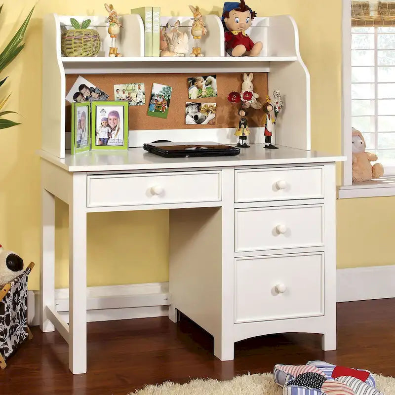 Wooden Desk with Four Drawers