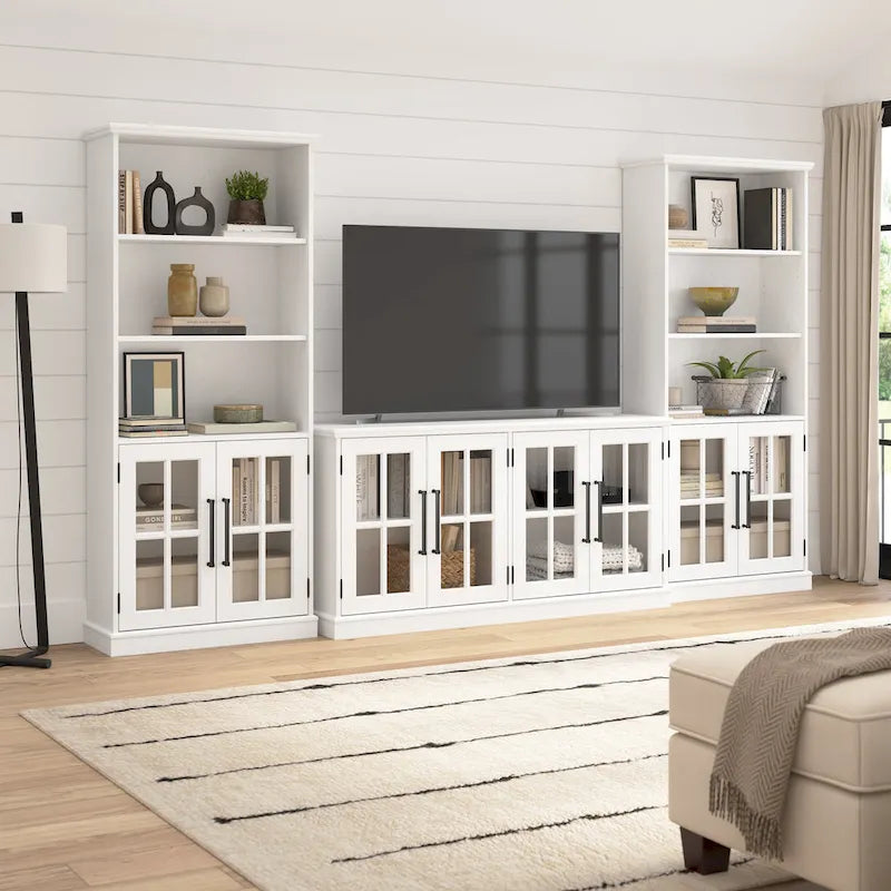 Westbrook 5 Shelf Bookcase with Glass Doors by Bush Furniture