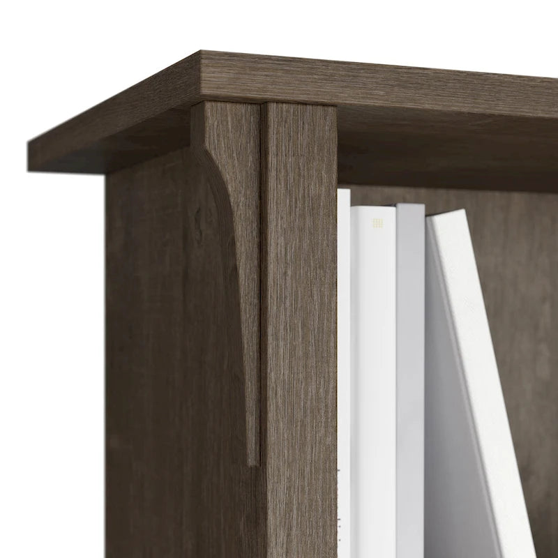 Bush Furniture Salinas 60W L Shaped Desk with Storage Hutch