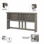 Bush Furniture Salinas 60W L Shaped Desk with Storage Hutch