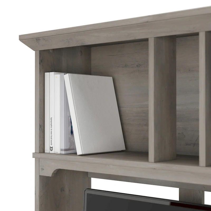Bush Furniture Salinas 60W L Shaped Desk with Storage Hutch