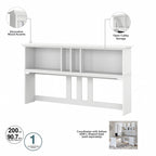 Bush Furniture Salinas 60W L Shaped Desk with Storage Hutch