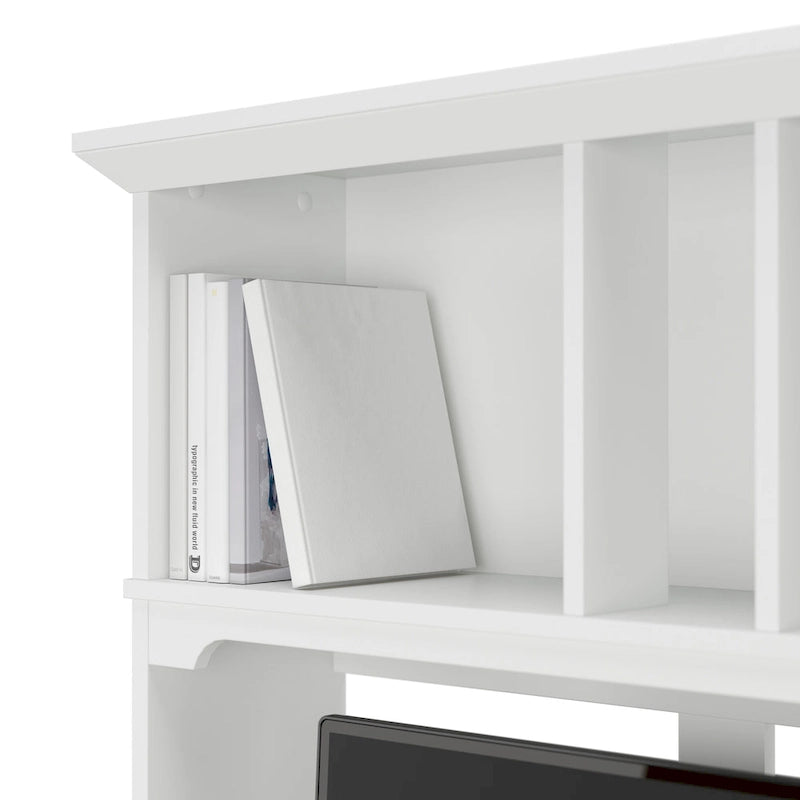 Bush Furniture Salinas 60W L Shaped Desk with Storage Hutch