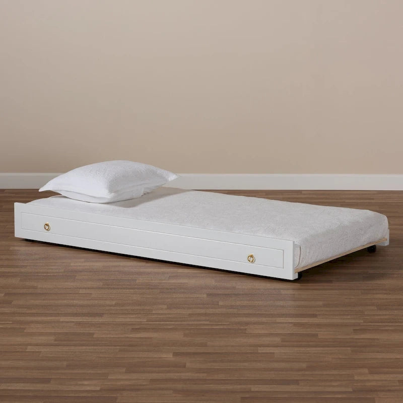 Alya Classic Traditional Farmhouse Twin Size Trundle (Trundle Only)