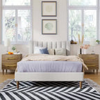 Full Upholstered Platform Bed Frame